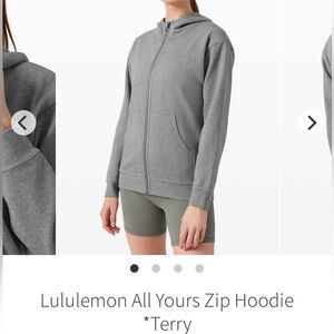 Lululemon All Yours Zip Hoodie Terry Size 2